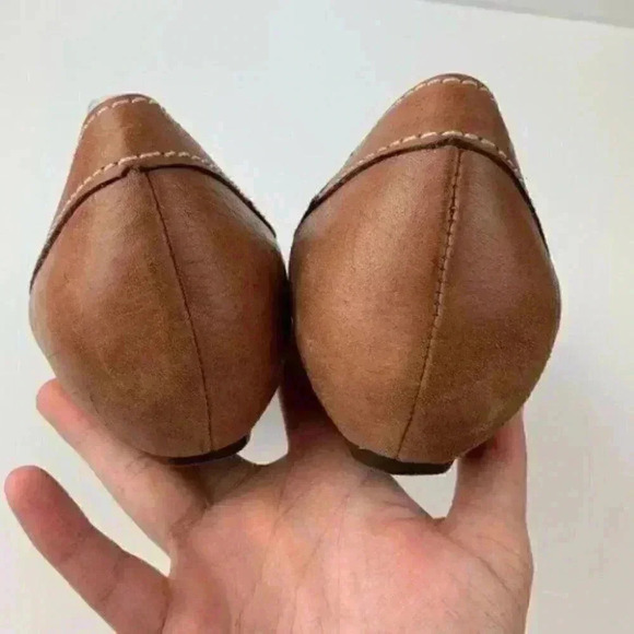 Corso Como flats 10 brown leather round toe hidden - Picture 6 of 8